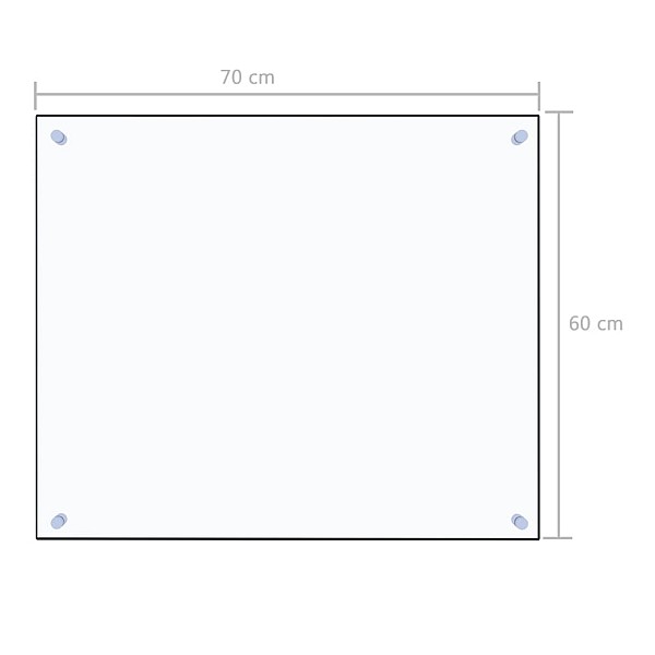 virtuves panelis, 70x60 cm, rūdīts stikls, caurspīdīgs