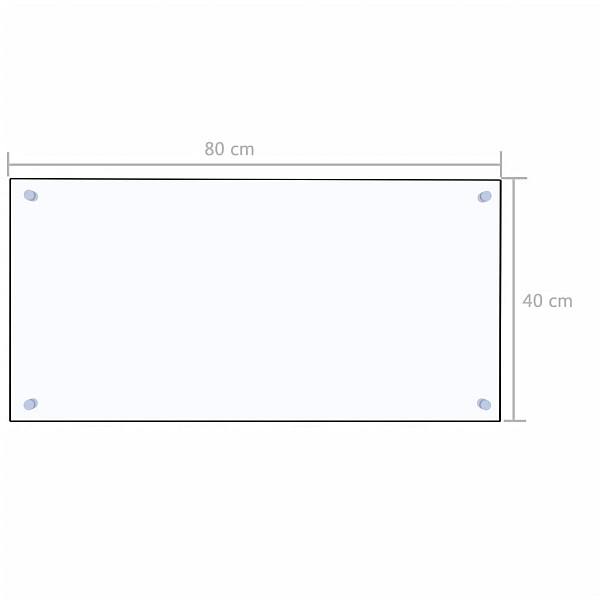 virtuves panelis, 80x40 cm, rūdīts stikls, caurspīdīgs