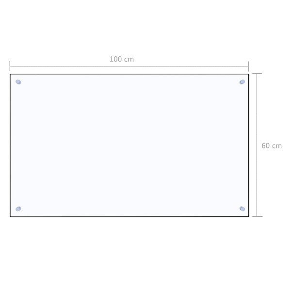 virtuves panelis, 100x60 cm, rūdīts stikls, caurspīdīgs