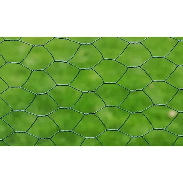 stiepļu žogs ar PVC pārklājumu, 25x0,75 m, zaļš