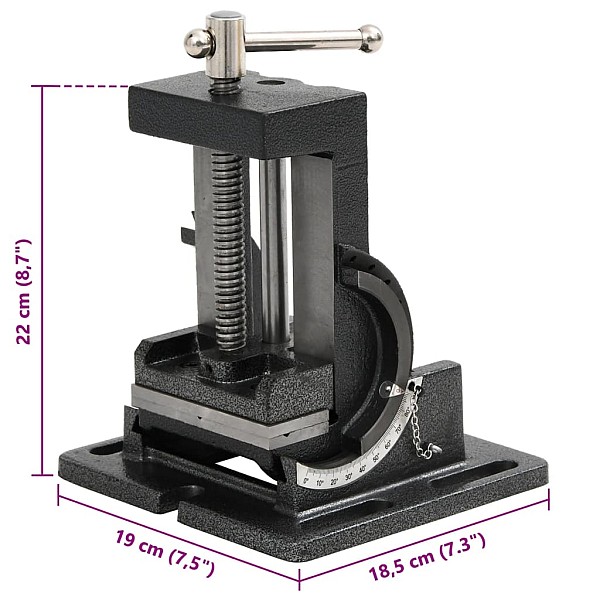 ar roku darbināmas skrūvspīles, paceļamas, 110 mm