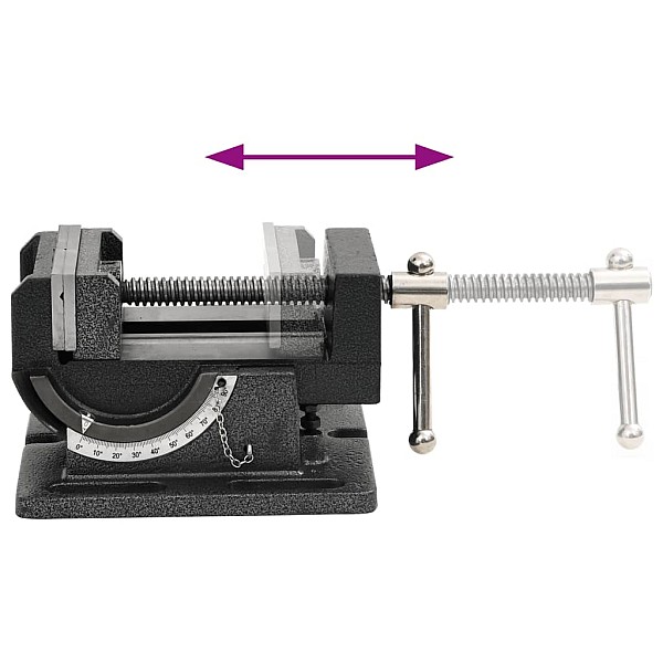 ar roku darbināmas skrūvspīles, paceļamas, 110 mm