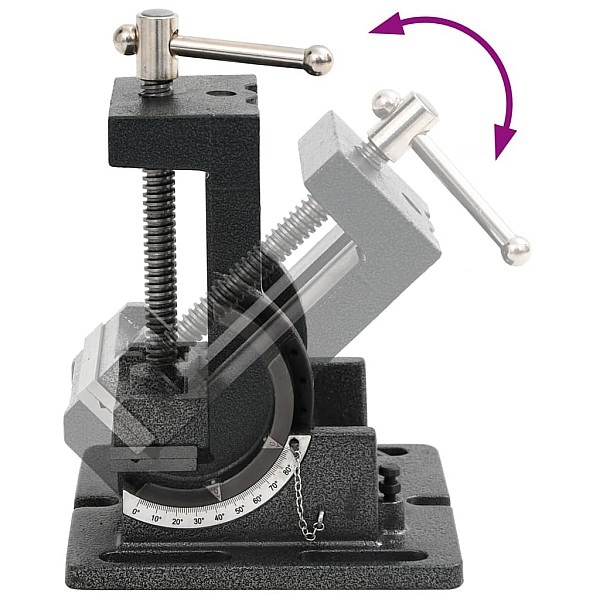 ar roku darbināmas skrūvspīles, paceļamas, 110 mm