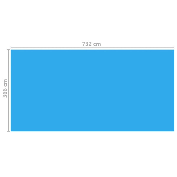 Baseina Pārklājs PE 7.32 x 3.66 m Taisnstūria forma, Zils