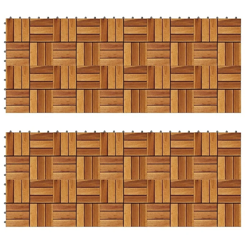 Akācijas Koka Flīzes Terasēm 30x30cm 20 gab