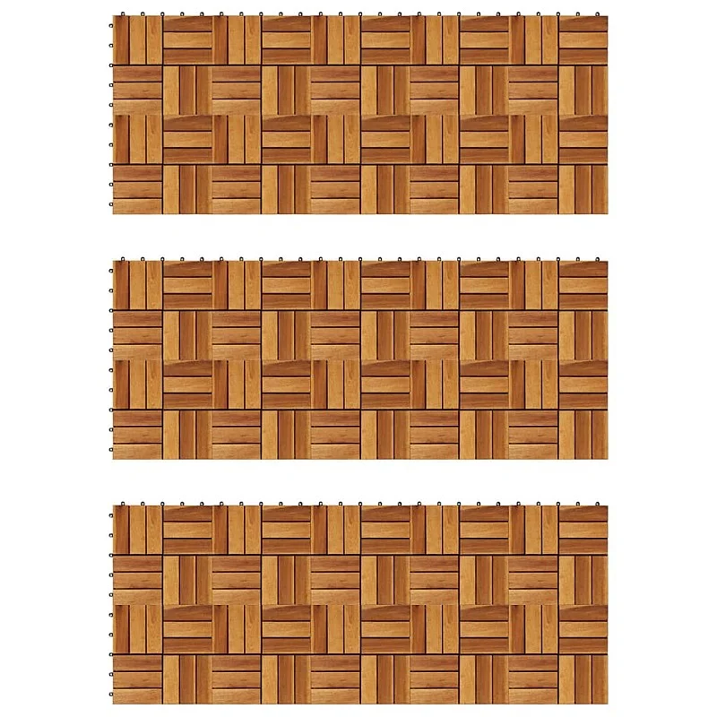 Akācijas Koka Flīzes Terasēm 30x30cm 30 gab