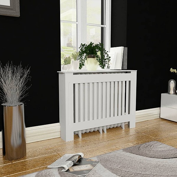 Balts radiatoru pārsegs, plaukts, 112 cm, MDF