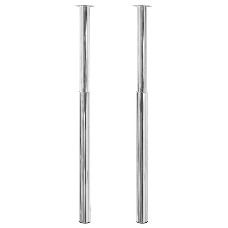 2 Teleskopinės Stalo Kojos, Chromais, 710 - 1 100 mm 2 Teleskopinės Stalo Kojos, Chromais, 710 - 1 100 mm