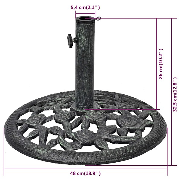 saulessarga pamatne, 12 kg, 48 cm, čuguns