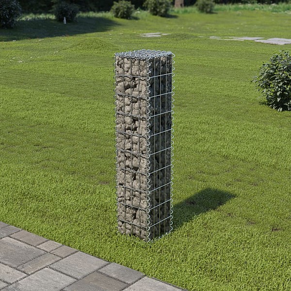 gabions ar vāku, cinkots tērauds, 20x20x100 cm