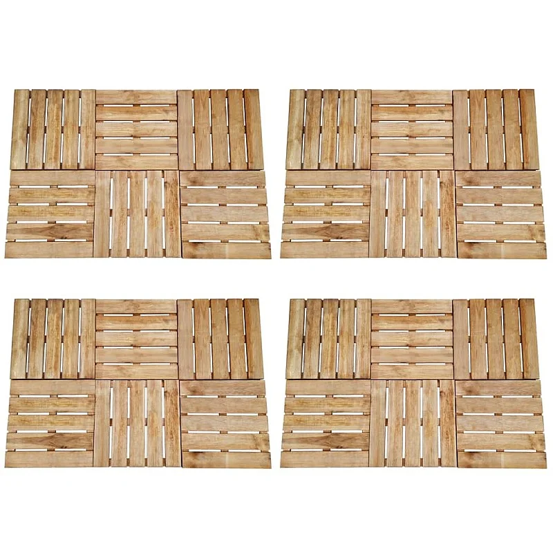 terases flīzes, 24 gab., 50x50 cm, brūns koks