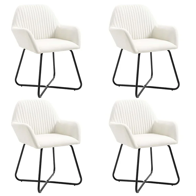 virtuves krēsli, 4 gab., krēmkrāsas audums