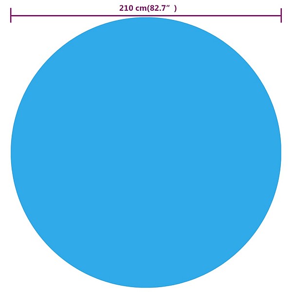 baseina pārklājs, 210 cm, PE, zils