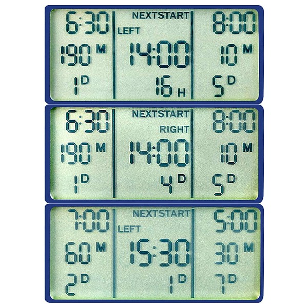 digitālais laistīšanas taimeris ar divām izejām, automātisks