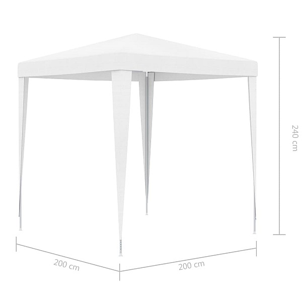 dārza nojume, 2x2 m, balta