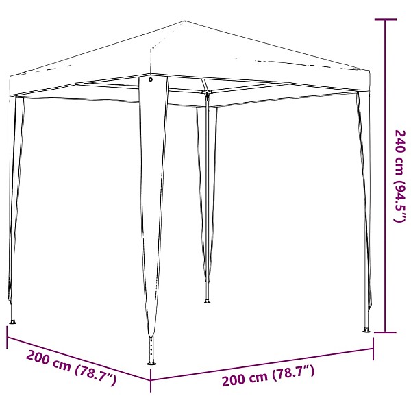 dārza nojume, 2x2 m, balta