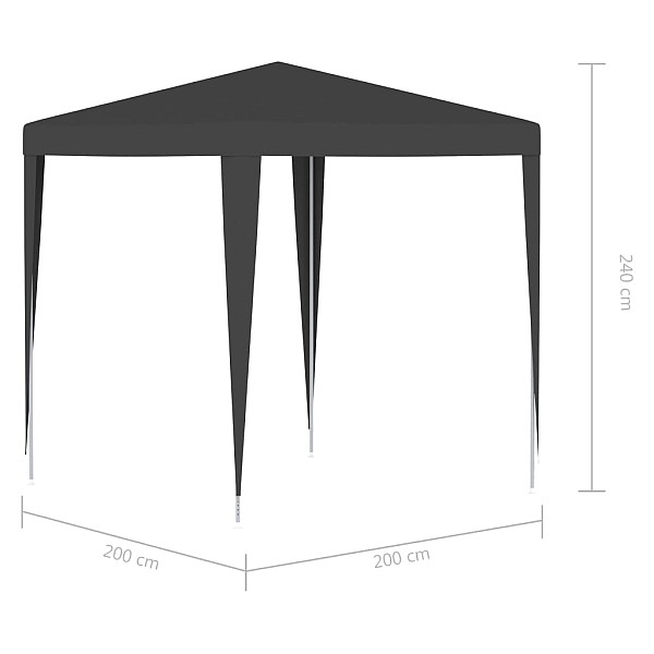 dārza nojume, profesionāla, 2x2 m, antracītpelēka