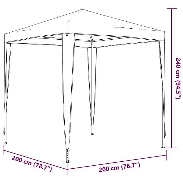 dārza nojume, profesionāla, 2x2 m, antracītpelēka