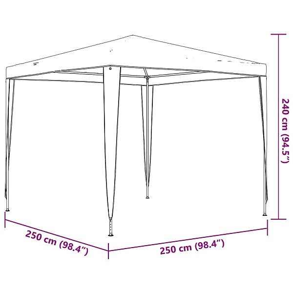 dārza nojume, profesionāla, 2,5x2,5 m, antracītpelēka, 90 g/m²