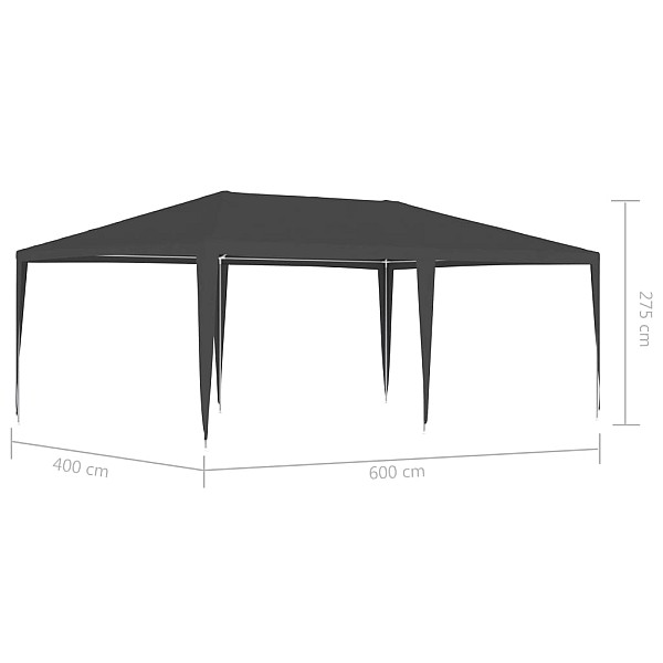 dārza nojume, profesionāla, 4x6 m, antracītpelēka, 90 g/m²