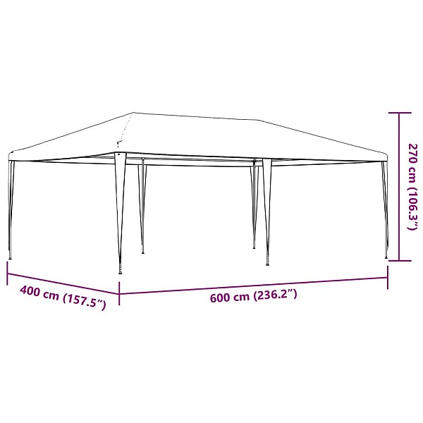 dārza nojume, profesionāla, 4x6 m, antracītpelēka, 90 g/m²