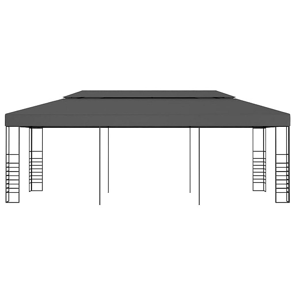 dārza nojume, 3x6 m, antracītpelēka