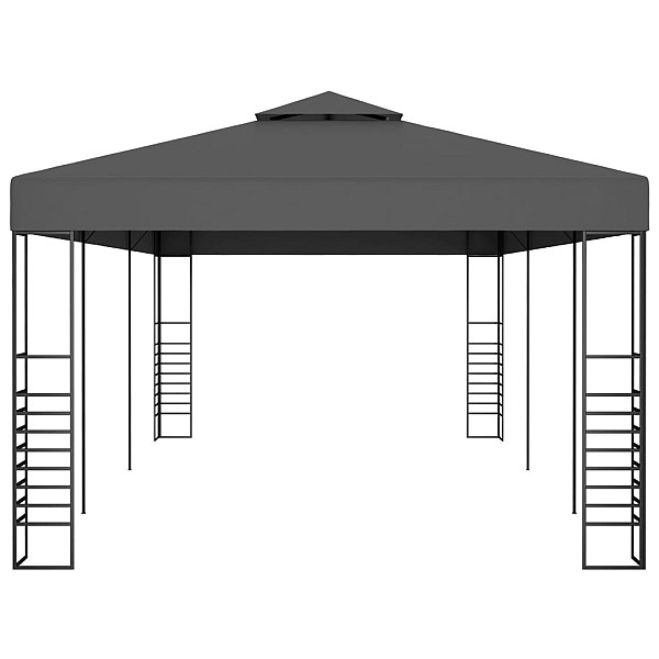 dārza nojume, 3x6 m, antracītpelēka