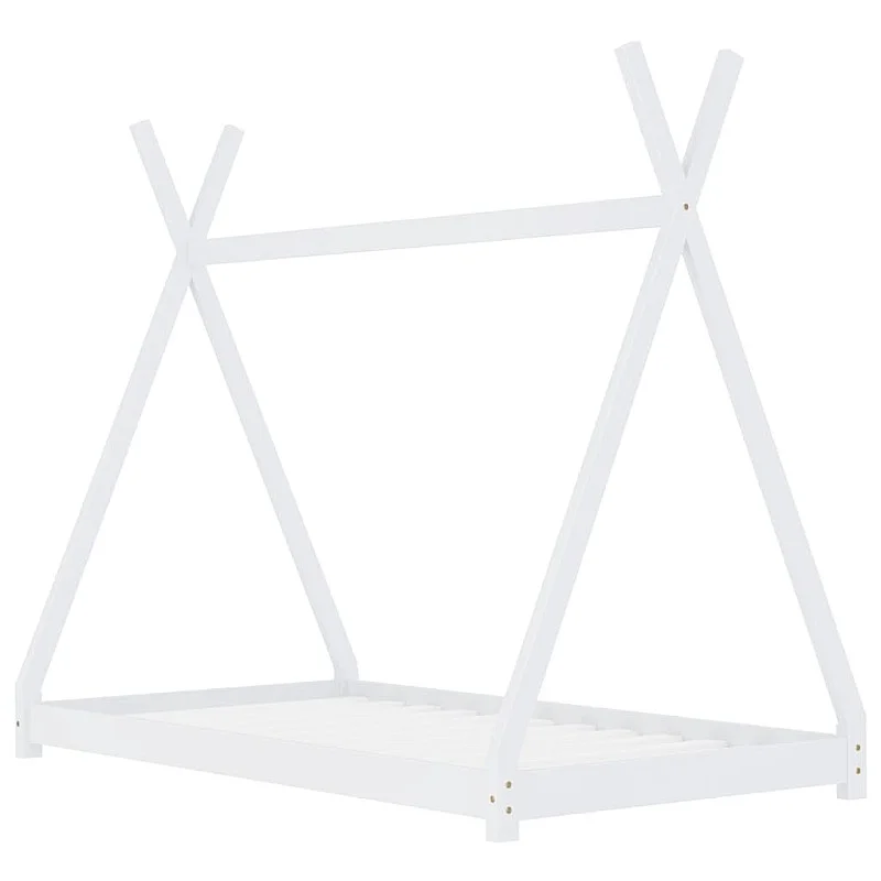 Vaikiškos lovos rėmas, baltas, 70x140cm, pušies masyvas Vaikiškos lovos rėmas, baltas, 70x140cm, pušies masyvas