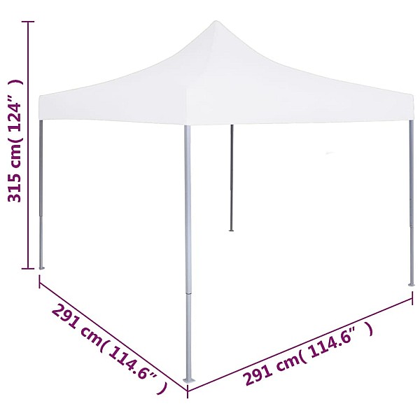 saliekama nojume, profesionāla, balta, 3x3 m, tērauds