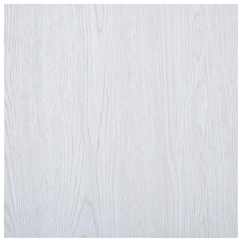 grīdas flīzes, pašlīmējošas, 5,11 m², PVC, baltas