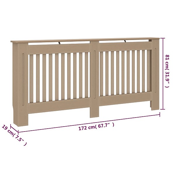radiatora pārsegs, 172x19x81 cm, MDF
