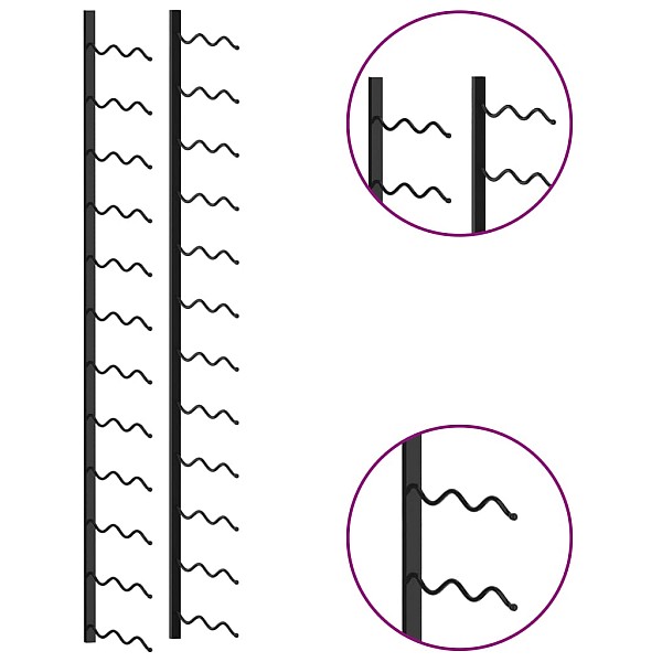 sienas vīna pudeļu plaukts 24 pudelēm, melna dzelzs