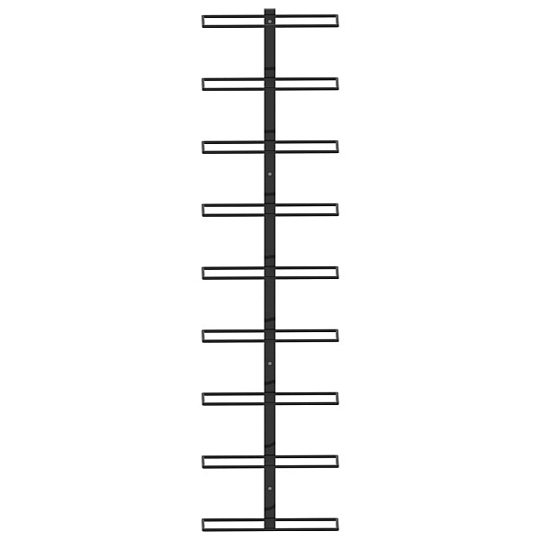 sienas vīna pudeļu plaukts 9 pudelēm, melna dzelzs