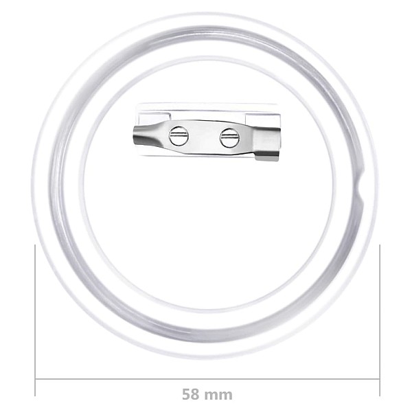 apaļu nozīmīšu komplekti, 100 gab., akrils, 58 mm