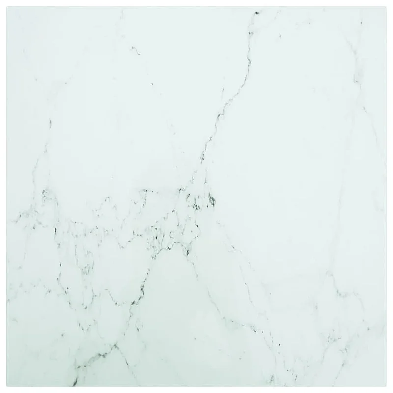 Stalviršis, baltas, 70x70cm, grūdintas stiklas, 6mm