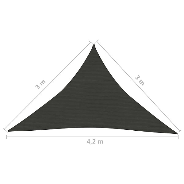 saulessargs, 160 g/m², antracītpelēks, 3x3x4,2 m, HDPE