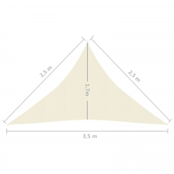 saulessargs, 160 g/m², krēmkrāsas, 2,5x2,5x3,5 m, HDPE