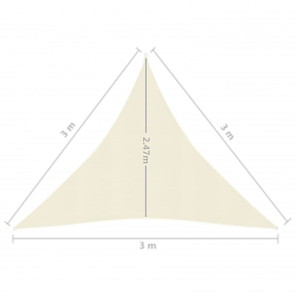 saulessargs, 160 g/m², krēmkrāsas, 3x3x3 m, HDPE