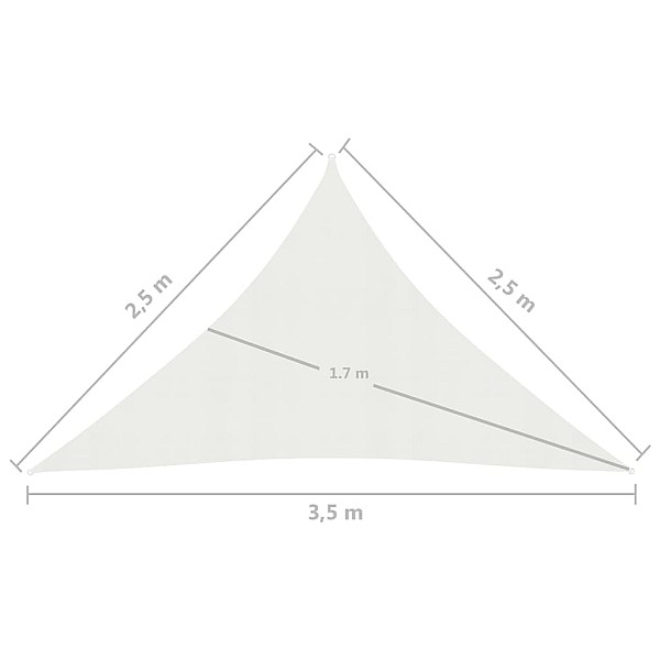 saulessargs, 160 g/m², balts, 2,5x2,5x3,5 m, HDPE