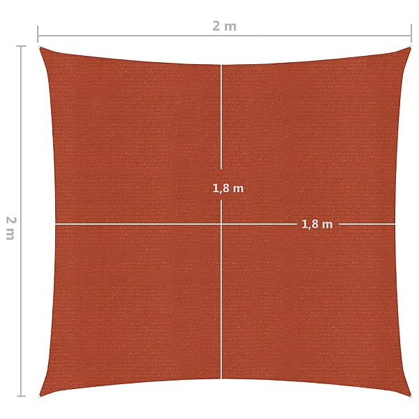 saulessargs, 160 g/m², sarkanbrūns, 2x2 m, HDPE