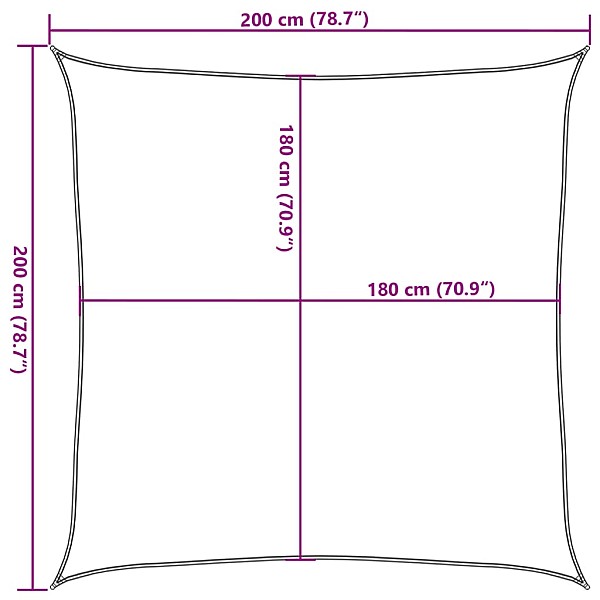 saulessargs, 160 g/m², sarkanbrūns, 2x2 m, HDPE