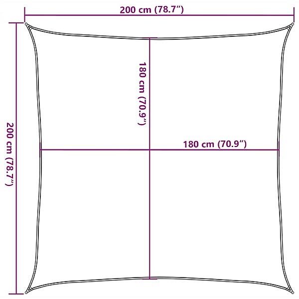 saulessargs, 160 g/m², pelēkbrūns, 2x2 m, HDPE