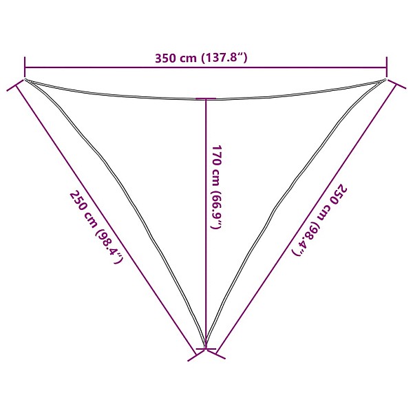 saulessargs, 160 g/m², pelēkbrūns, 2,5x2,5x3,5 m, HDPE