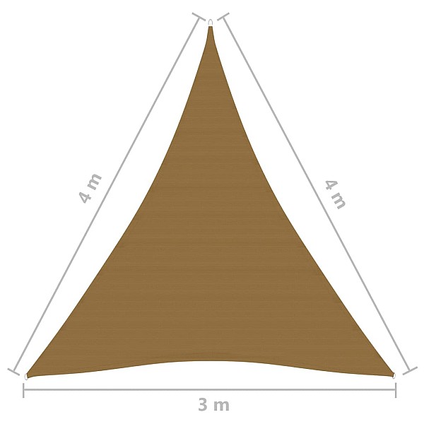 saulessargs, 160 g/m², pelēkbrūns, 3x4x4 m, HDPE