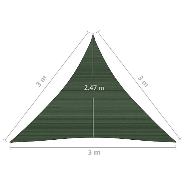 saulessargs, 160 g/m², tumši zaļš, 3x3x3 m, HDPE