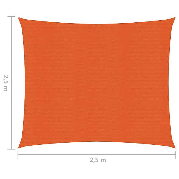 saulessargs, 160 g/m², oranžs, 2,5x2,5 m, HDPE