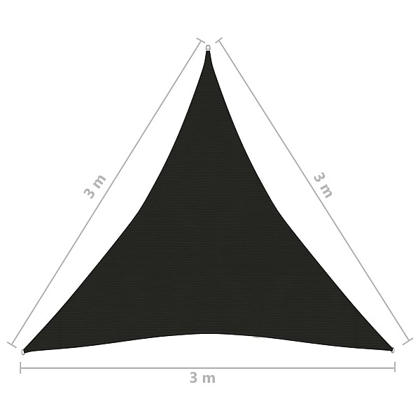 saulessargs, 160 g/m², melns, 3x3x3 m, HDPE