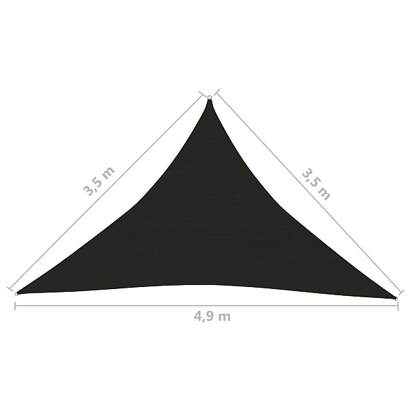 saulessargs, 160 g/m², melns, 3,5x3,5x4,9 m, HDPE