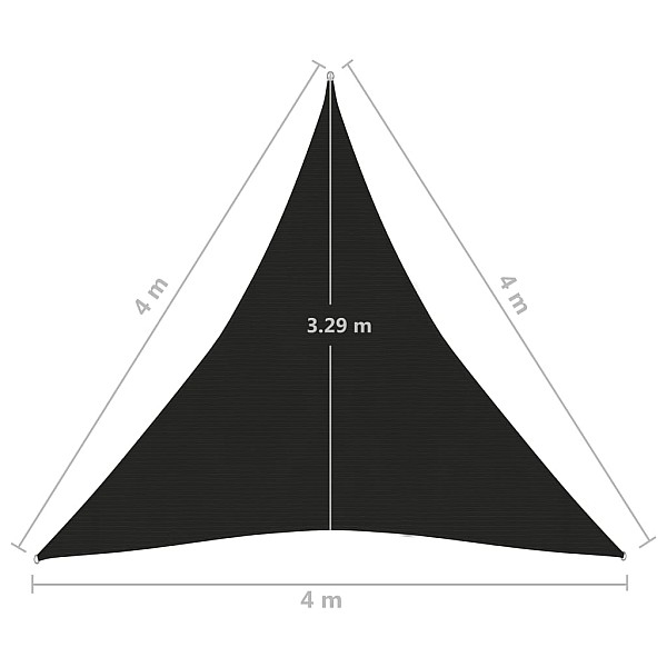 saulessargs, 160 g/m², melns, 4x4x4 m, HDPE