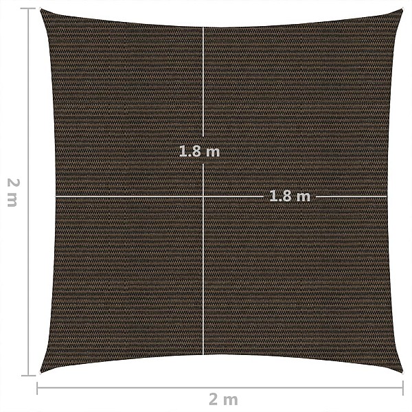 saulessargs, 160 g/m², brūns, 2x2 m, HDPE